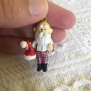 Rudolph & Co Vintage Miniature Santa Christmas Ornament Stocking Stuffer 1 3/4"
